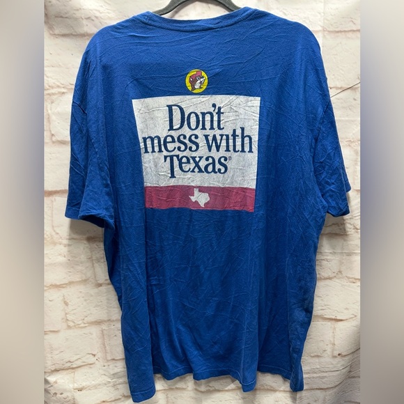 Buc-ee’s tshirt “Don’t mess‎ with Texas blue size 2XL - Picture 1 of 3